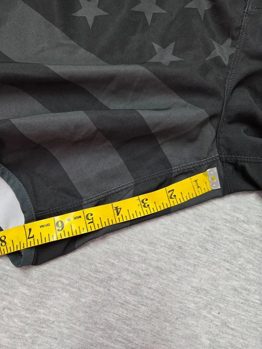 Hurley Board Shorts Mens 38 Black Flag Stars Swim Trunks Drawstring Patriotic